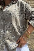 Cala Cushion Cotton Bandana Relaxed Shirt Mocha